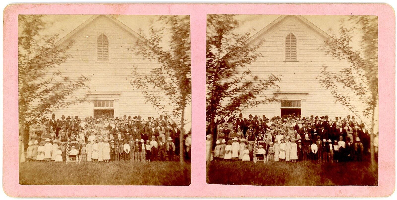 IOWA SV - Decorah - Church Gathering - 1870s