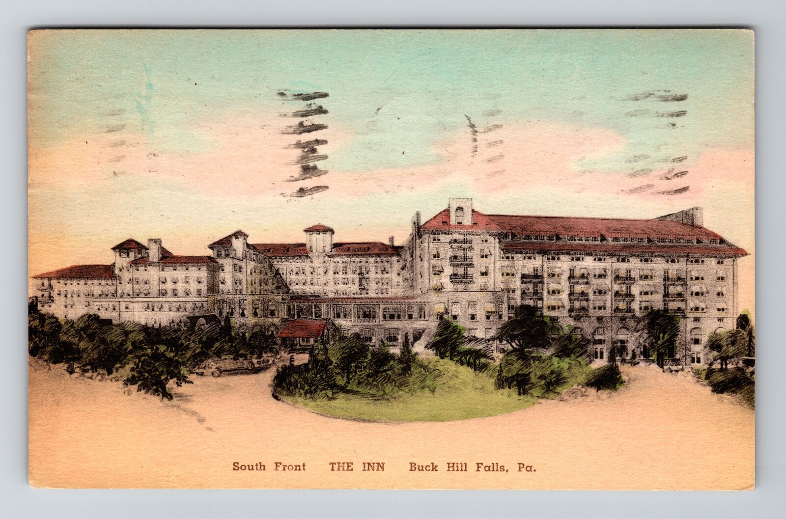 Buck Hills Falls PA-Pennsylvania, South Front of The Inn, Vintage Postcard