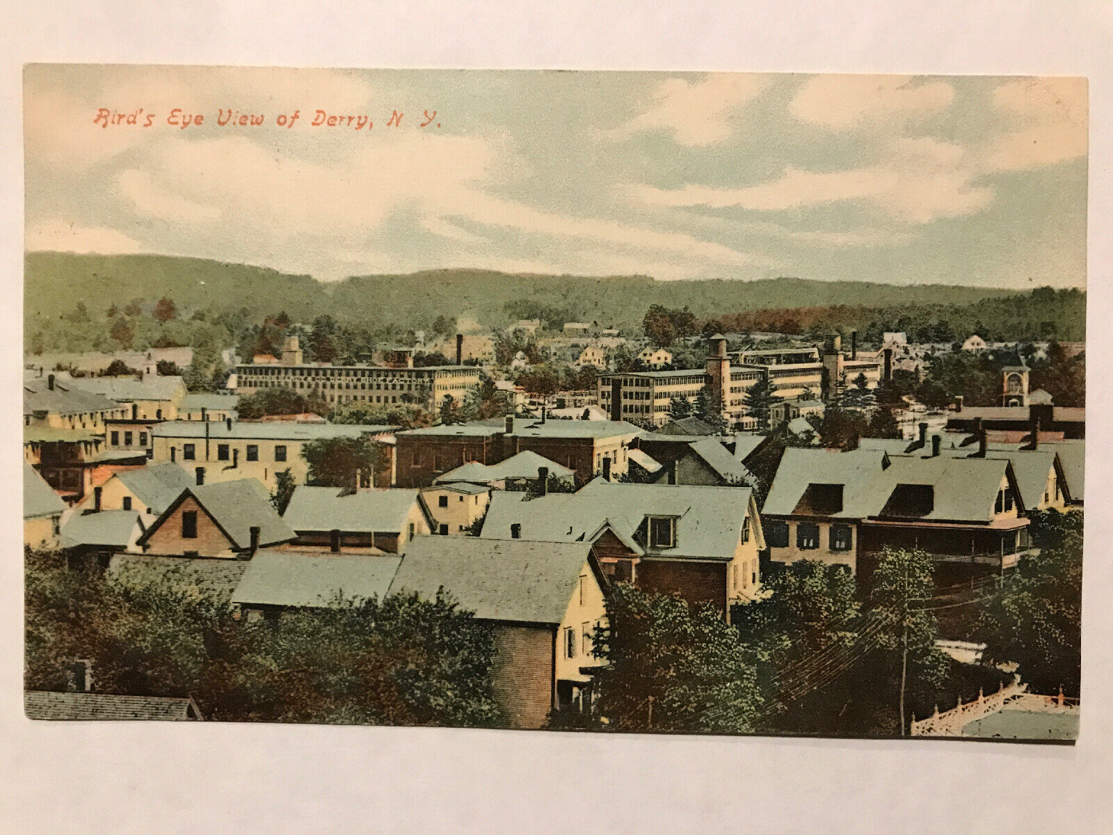 Bird\'s Eye View of Derry, New Hampshire, NH Postcard - Postmarked, May 1908