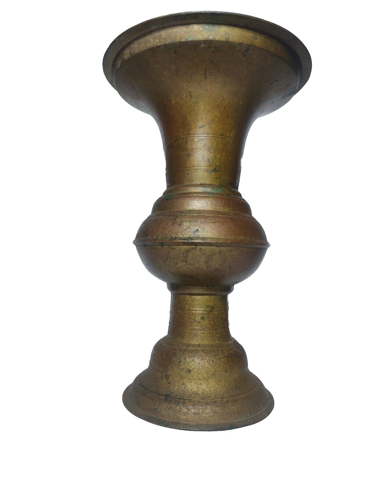 Vintage Heavy Brass Spittoon Indoor Planter Vase Antique Home Decor Vessel 