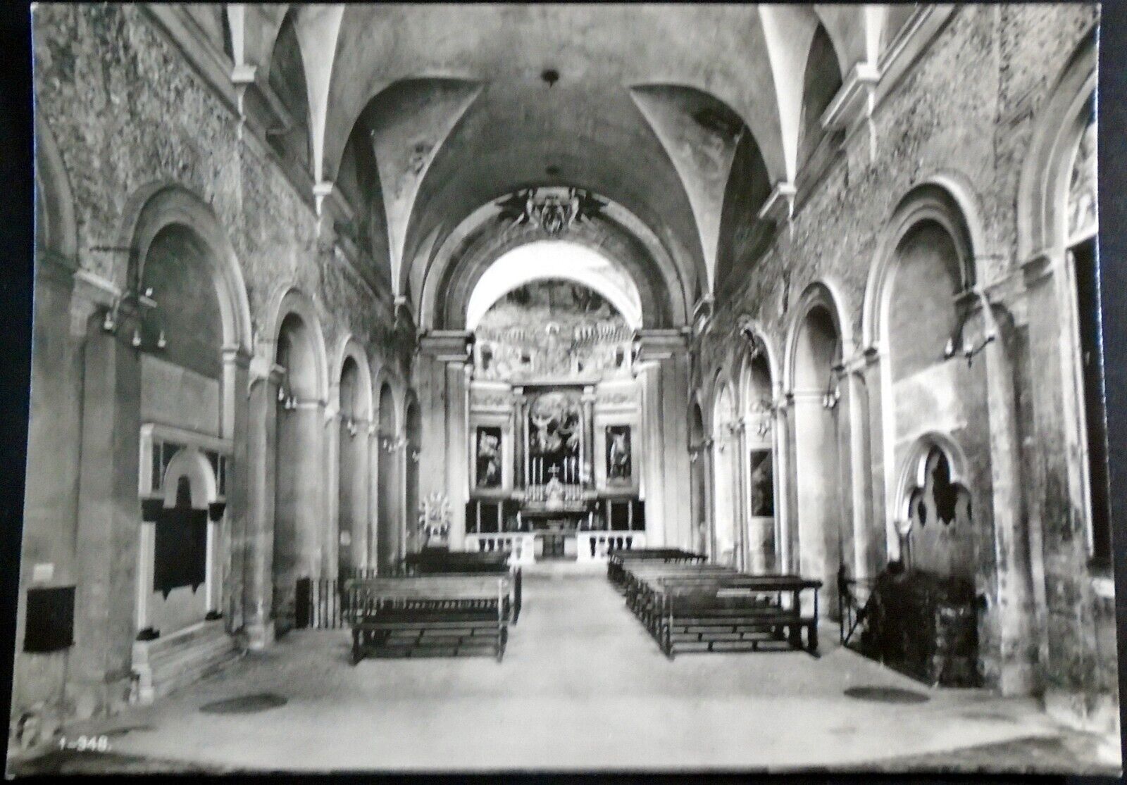 RPPC Basilica of Saint Mary Major (Maggiore), Interior Towards Nave, Rome