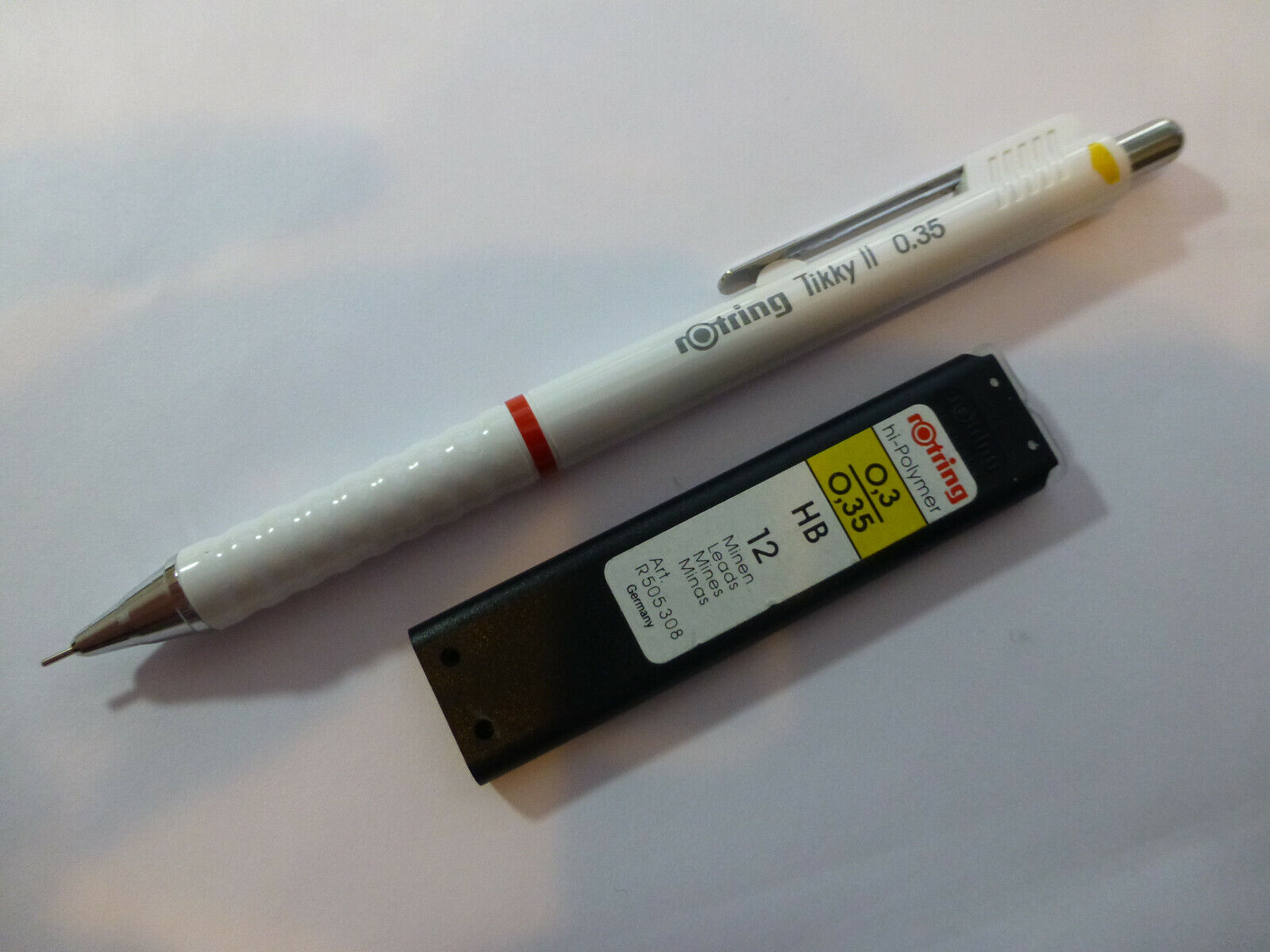 Rotring Tikky II white 0.35 Pencil New & Rare