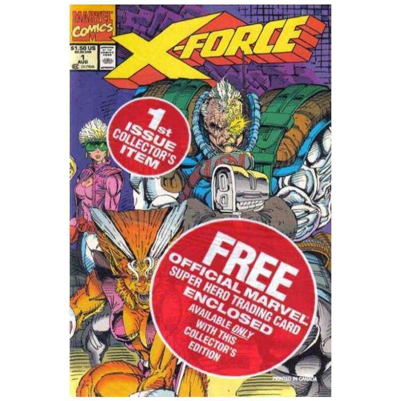 X-Force (1991 series) #1 Deadpool card in Near Mint condition. Marvel comics [a*