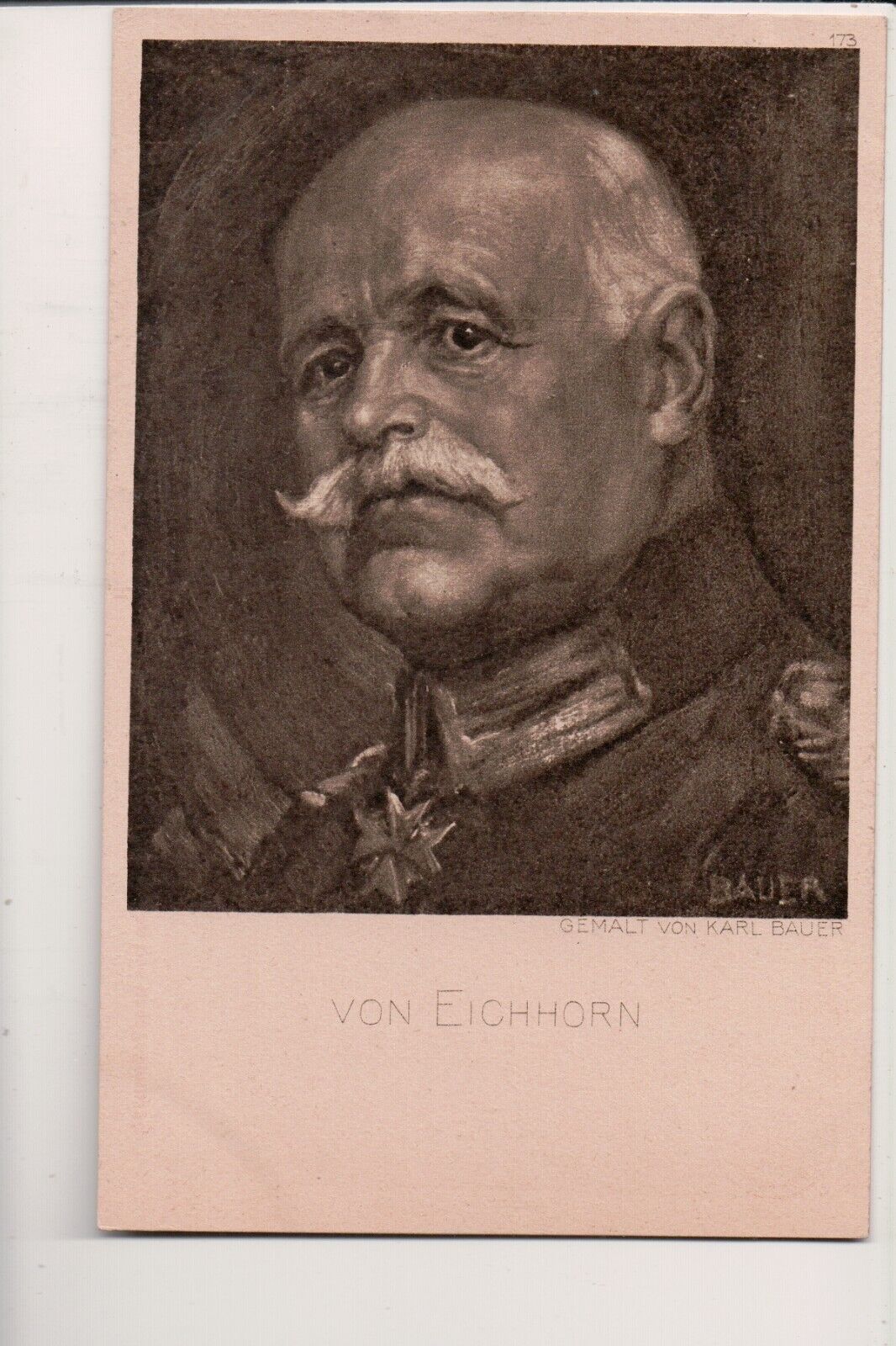 Vintage Postcard General Hermann Von Eichhorn German Army Officer WWI