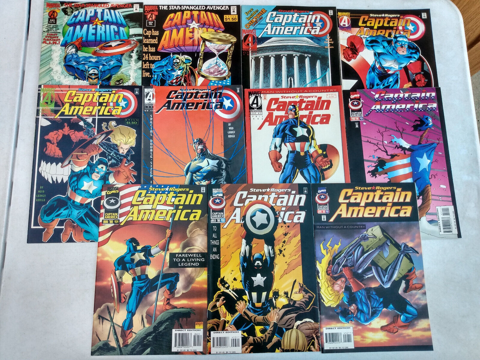 Captain America Comics Lot Marvel 440 443 444 445 450 451 452 + 1990s