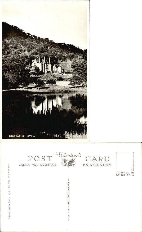 Trossachs Hotel Scotland real photo RPPC postcard