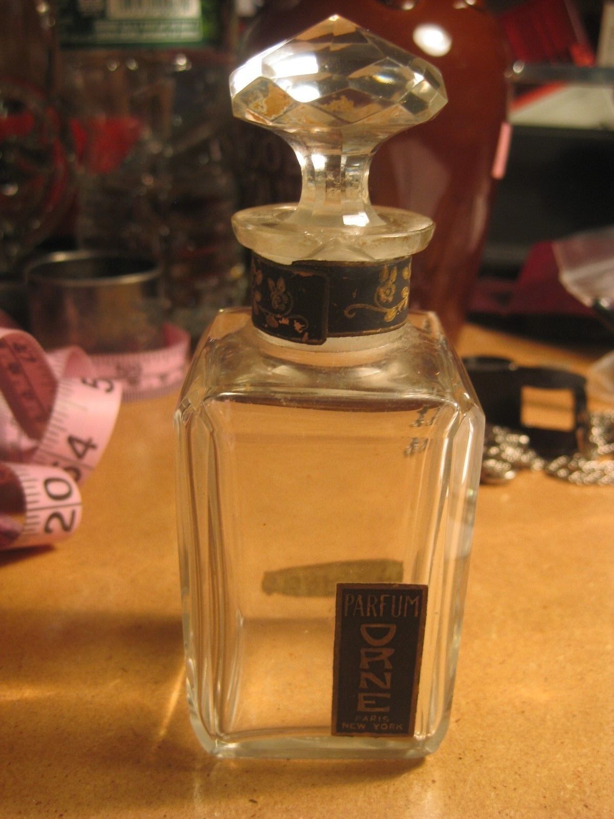 Vintage Baccarat France Jasmine Perfume Bottle Parfum Orne paris New York Extrai
