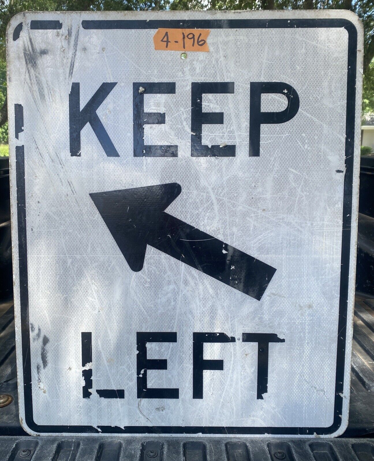 Retired Authentic Road Street Sign (Keep Left) 30\