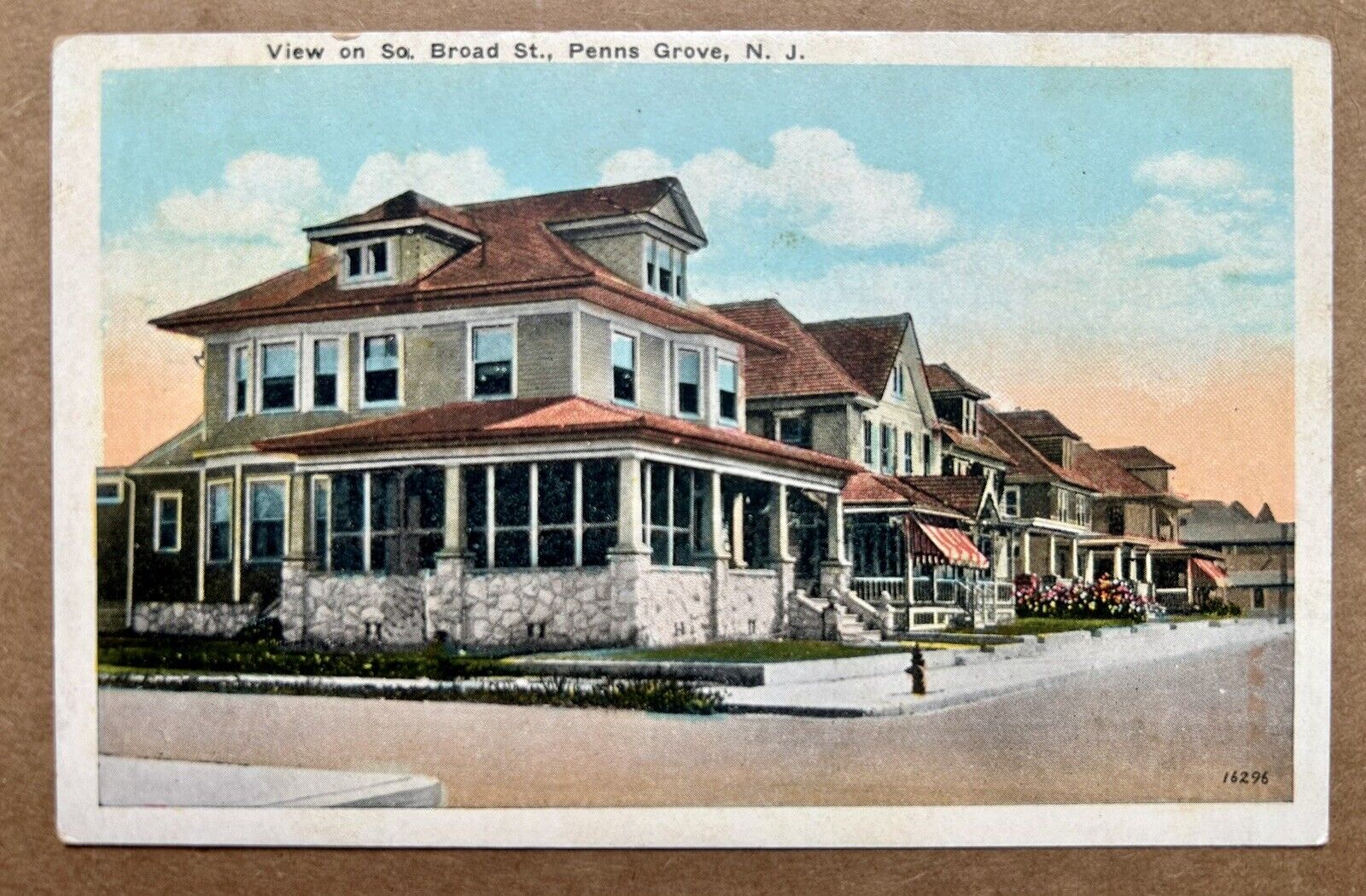 View on South Broad Street. Penns Grove, New Jersey Vintage Postcard