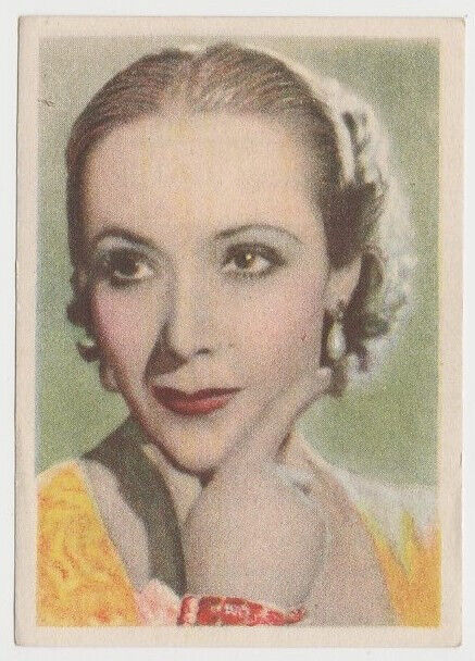 Dolores Del Rio 1943 Editorial Bruguera Cinefoto Paper Stock Trading Card #1 E5