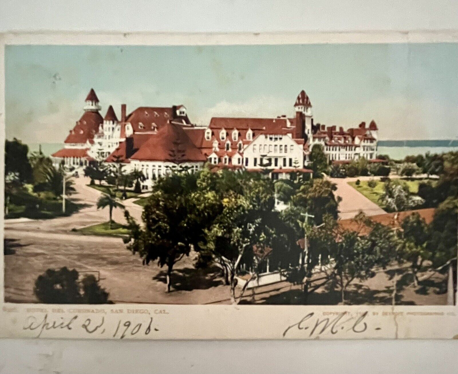 Postcard ANTIQUE 1903 Hotel Del CORONADO, San Diego, CAL. RPPC Real Photo