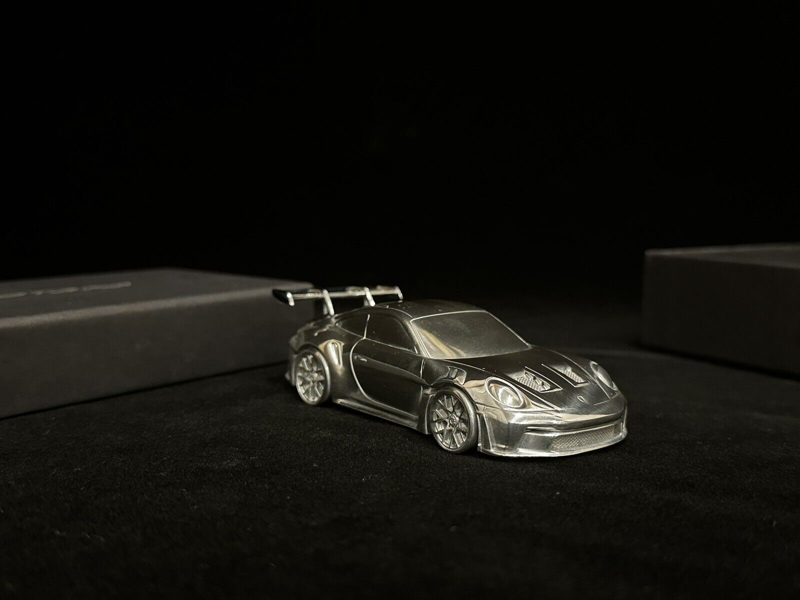 Porsche 911 992 GT3 RS Aluminum Chrome 1:43 Paperweight