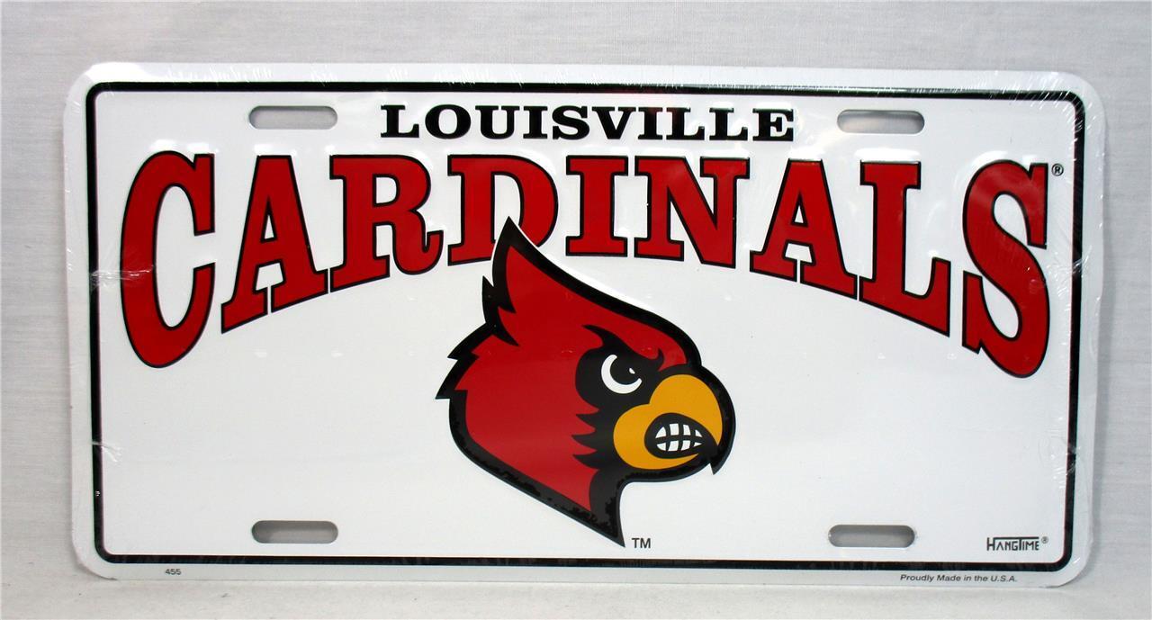 University of Louisville Cardinals Logo Car Truck Tag License Plate Game Decor