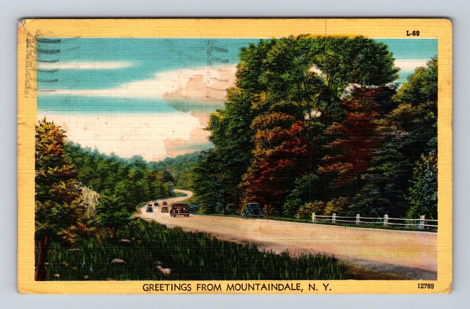 Mountaindale NY-New York, General Greetings, Scenic View, Vintage c1950 Postcard