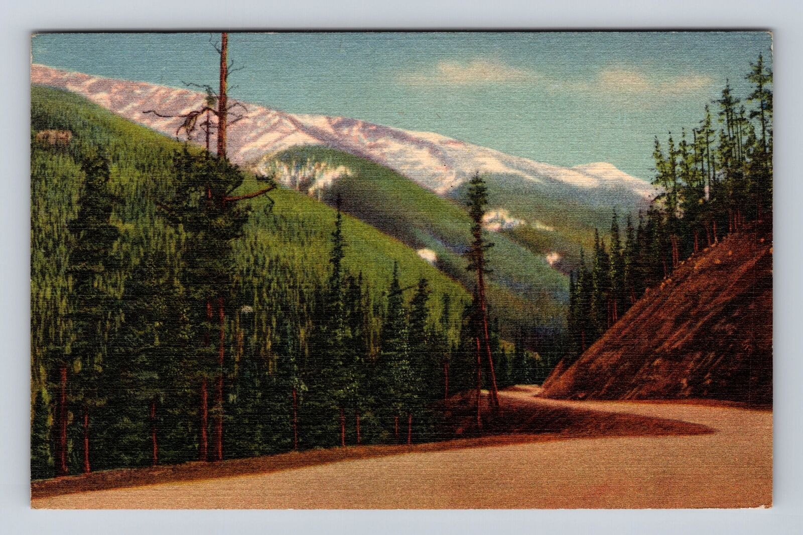 Berthound Pass Highway CO- Colorado, Western Slope, Antique, Vintage Postcard