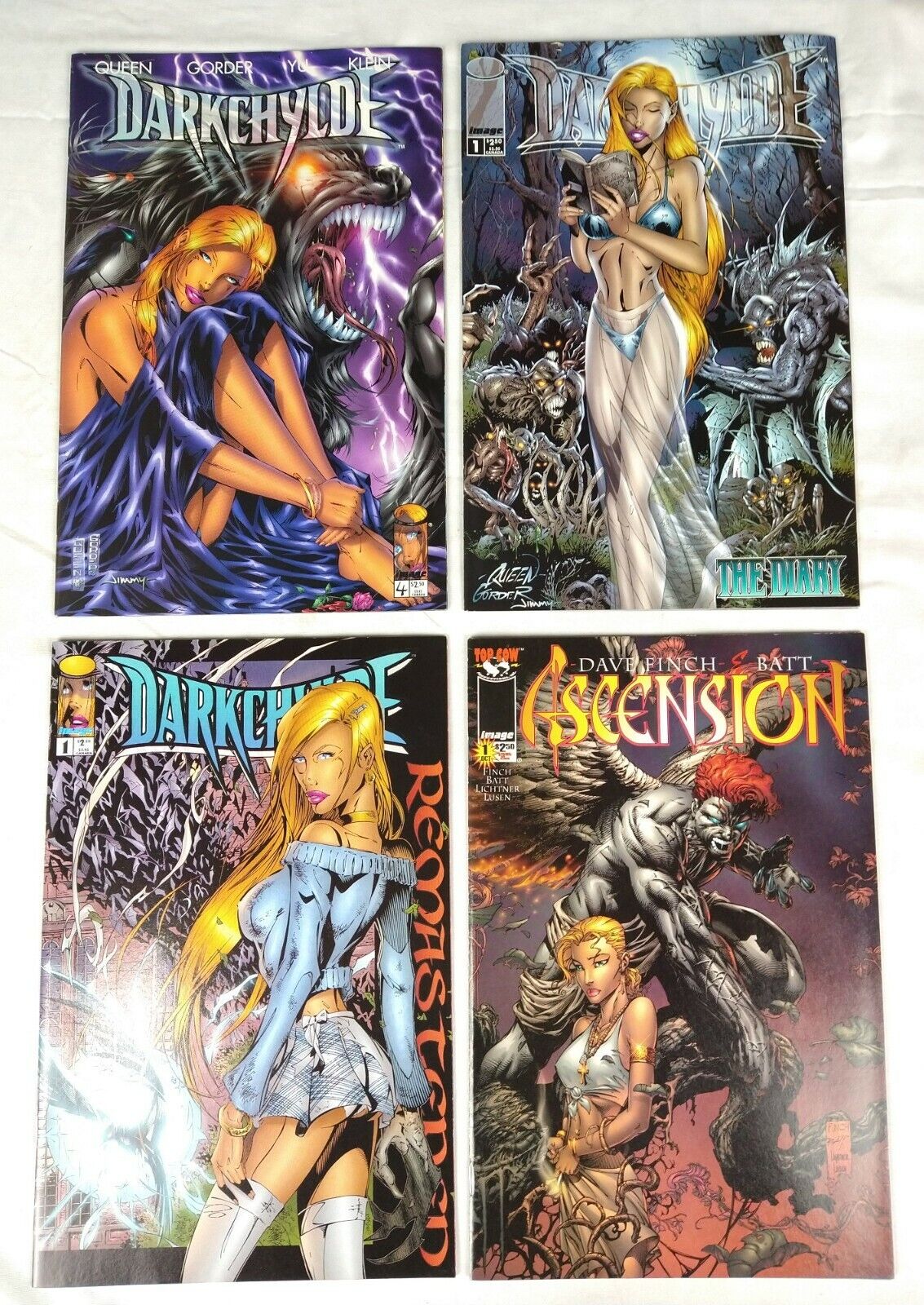 Darkchylde #1 Remastered / Diary / Ascension / #4 1997 Image Bad Girl Comics Lot