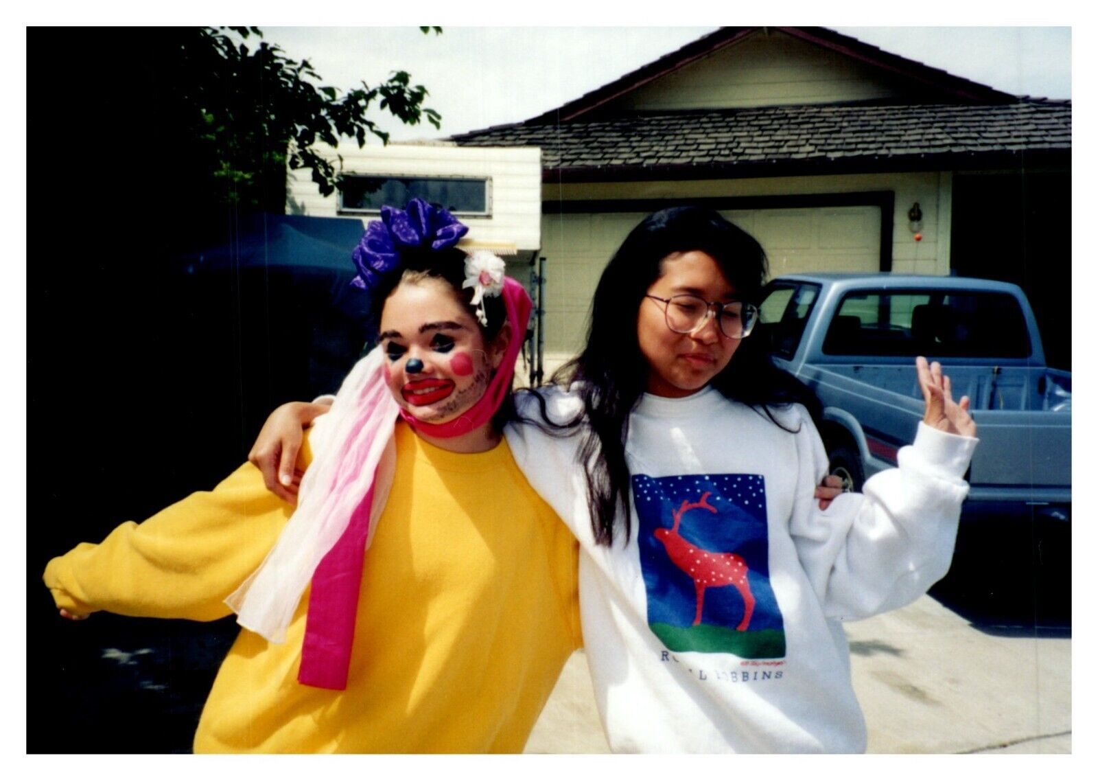 1990s Korean Teen Halloween Costume Vintage Snapshot Photo California