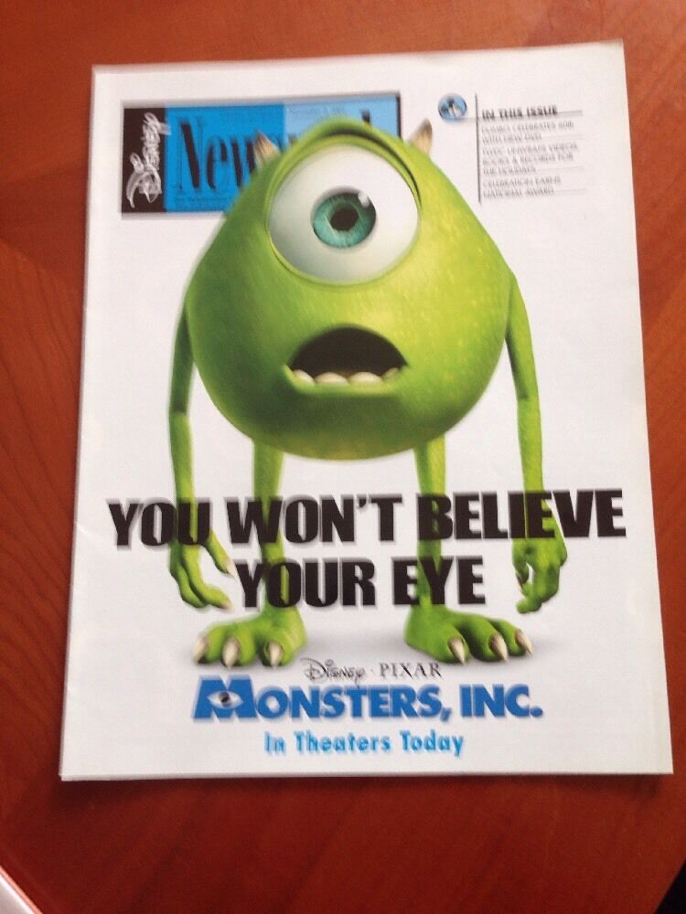 Disney Newsreel Magazine Monsters Inc November 2, 2001 Vol 30 Iss 22 NEW