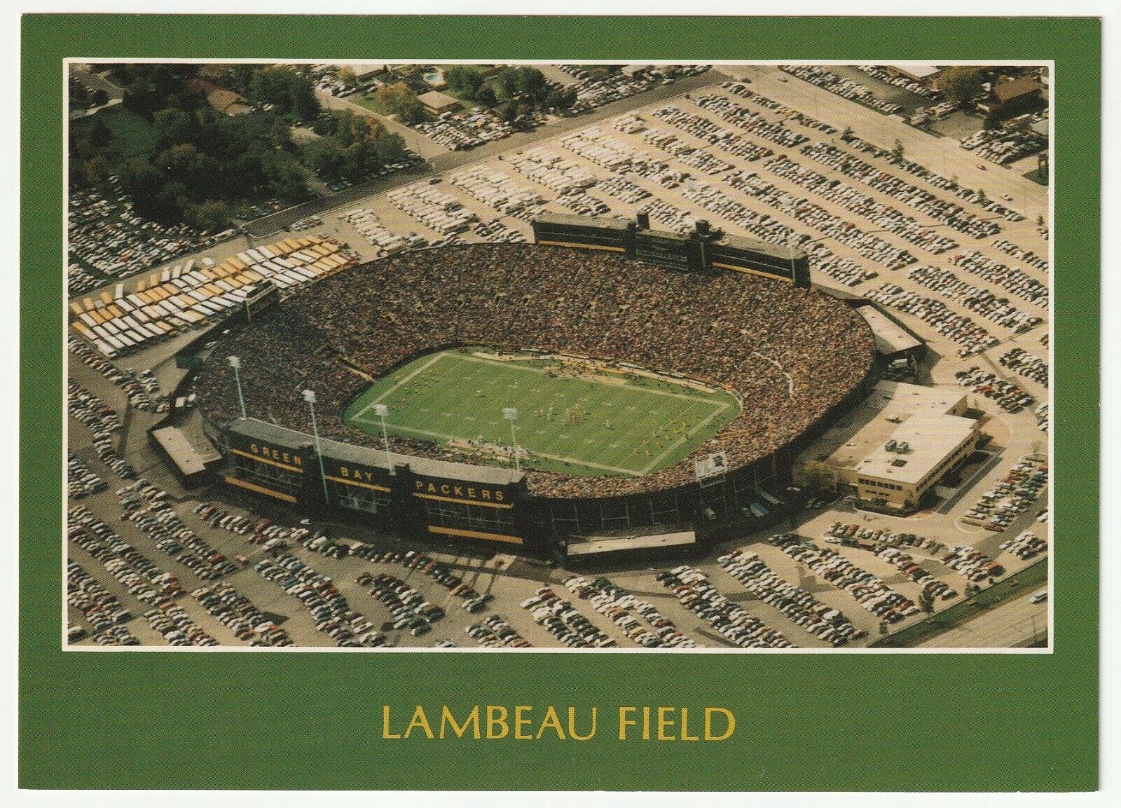 Ultra Scarce Green Bay Packers Lambeau Field Football Stadium Postcard