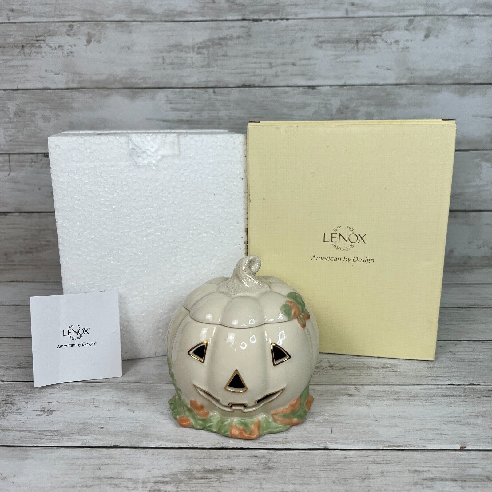 Lenox American Jack-O-Lantern Votive #850651 Halloween Holiday Porcelain Fall