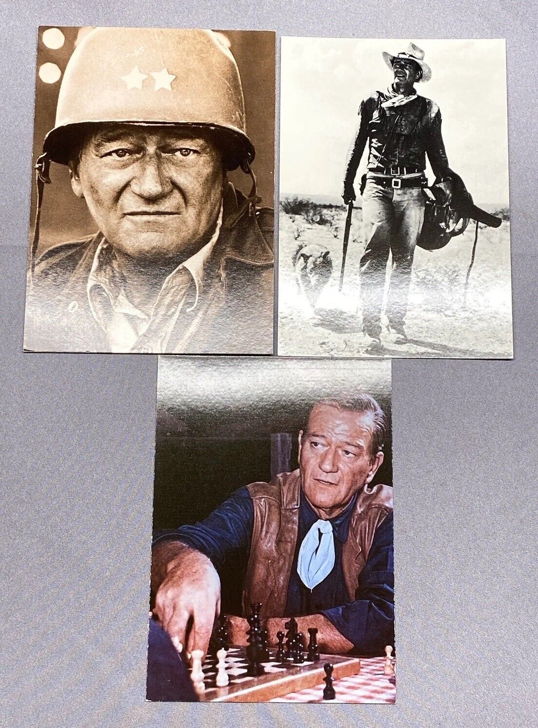 Lot 3 John Wayne Vintage Postcards Publicity Photograph's Black & White