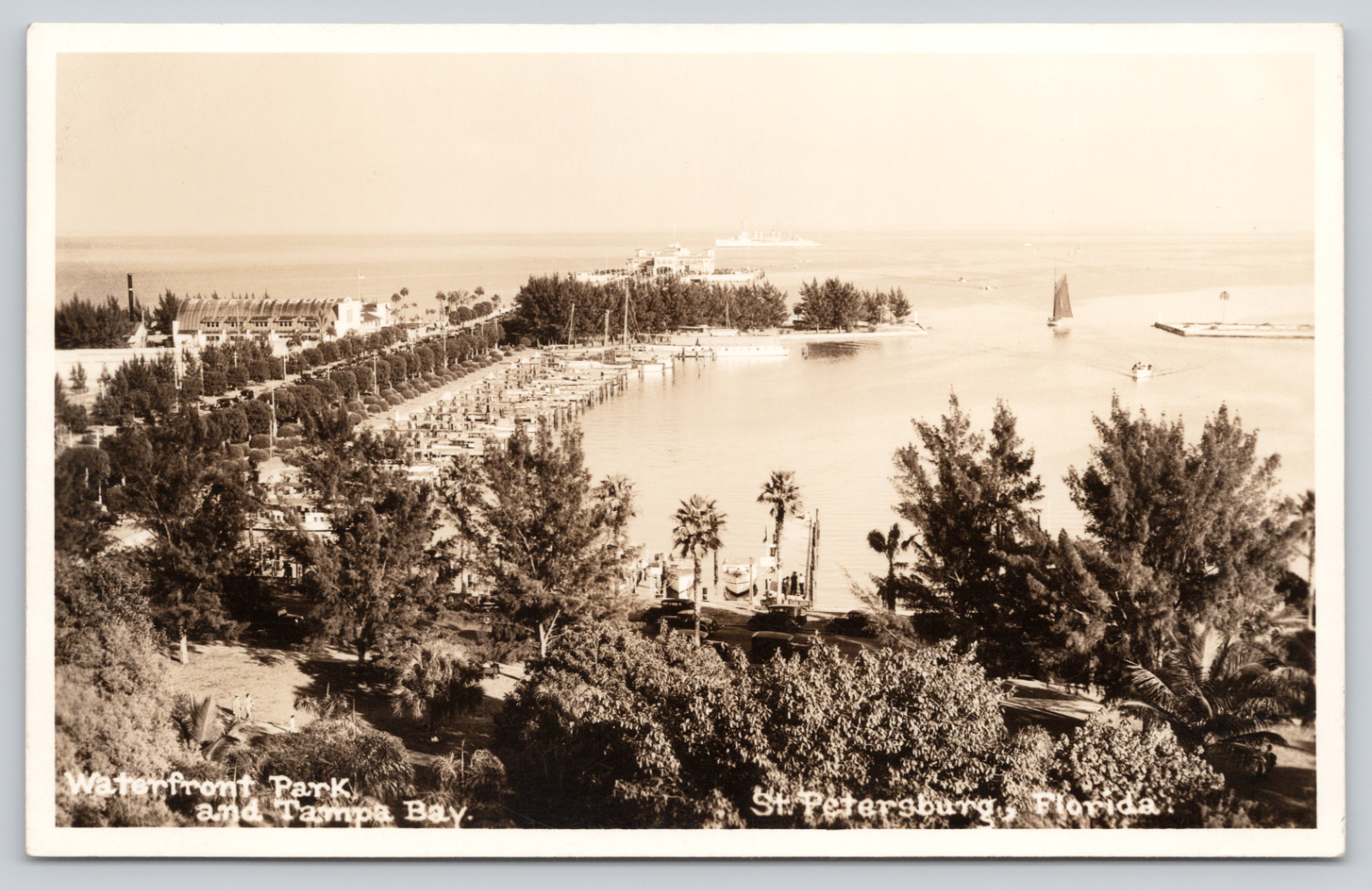 RPPC St. Petersburg, Florida Waterfront Park and Tampa Bay, Docks, Boats A728