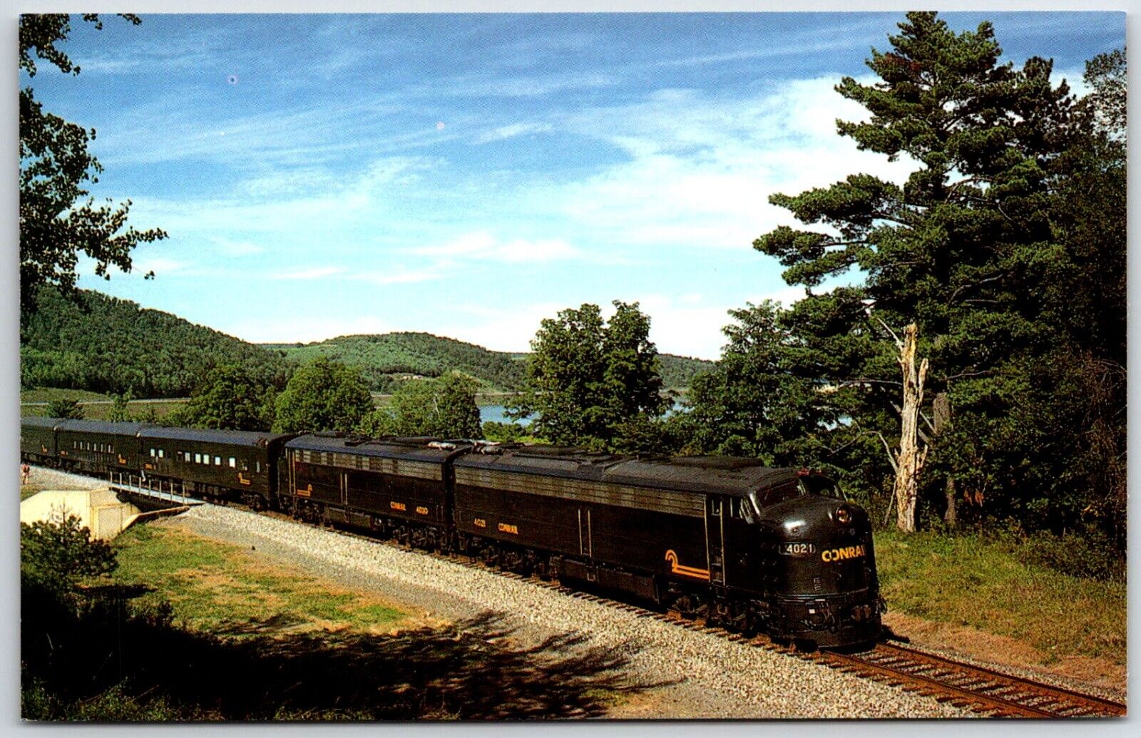 Consolidated Rail Corp Train Conrail E-8 #4020 & 4021 at Hammond Pennsylvania  