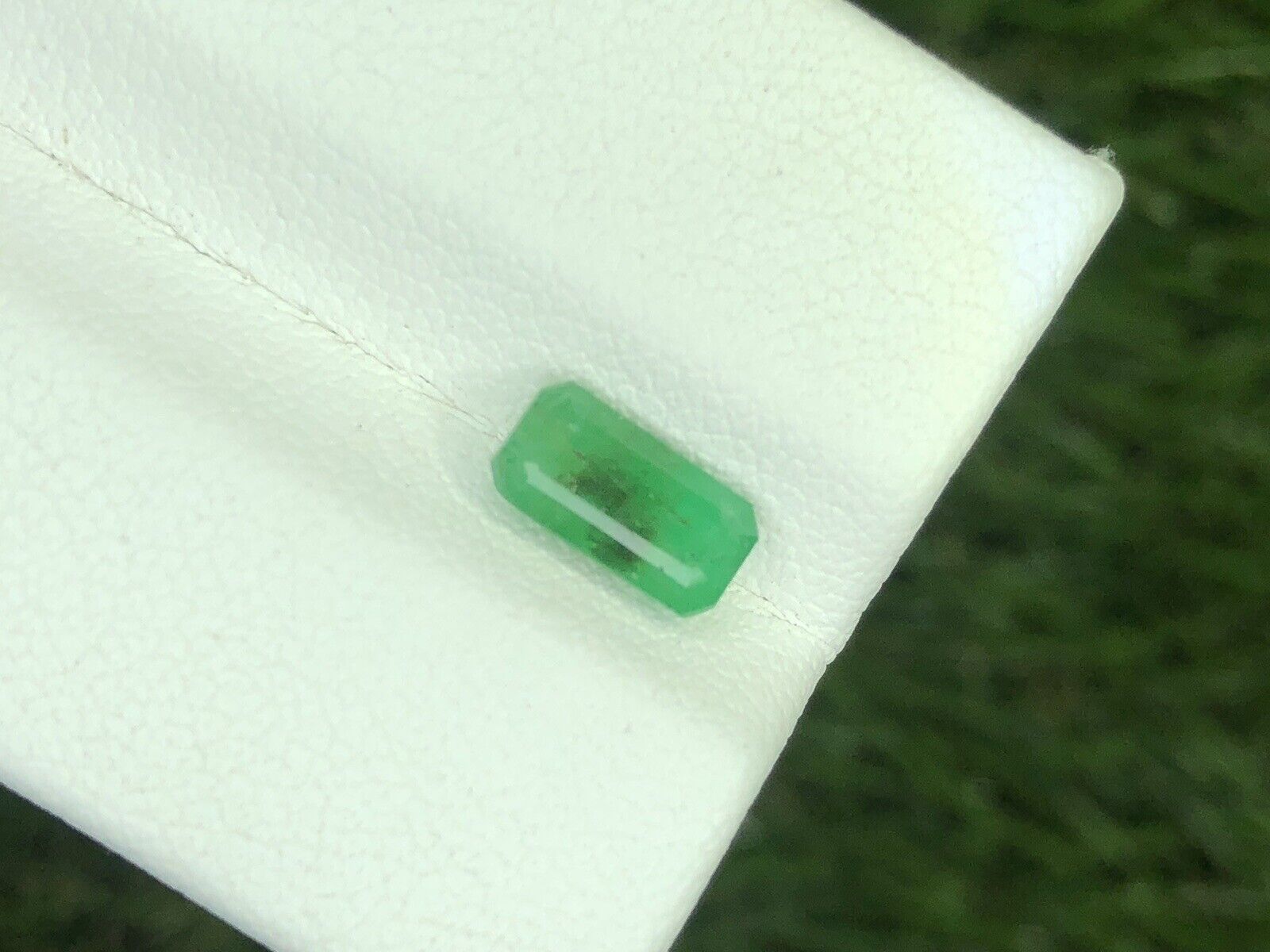 1.10 Carat Natural Green Emerald Faceted Fancy Cut Chitral Pakistan