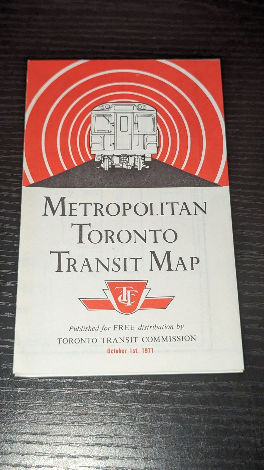 1971 TTC Toronto Transit Map
