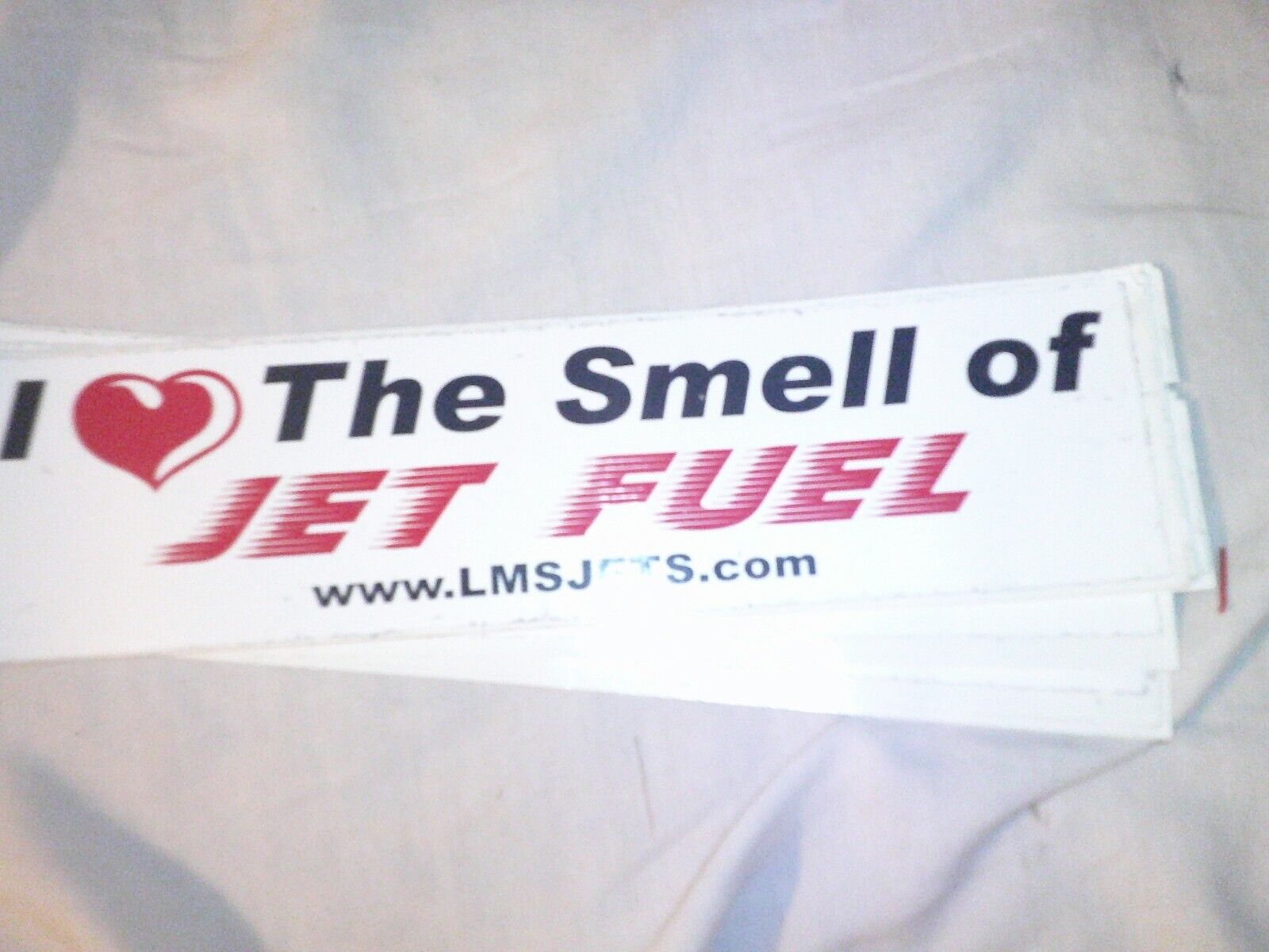 8 OLD STOCK STICKERS I LOVE THE SMELL OF JET FUEL