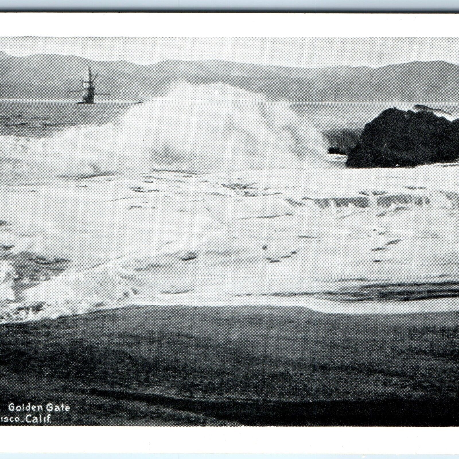 1938 San Francisco, CA Golden Gate Beach Lighthouse JC Bardell Mini Postcard A77