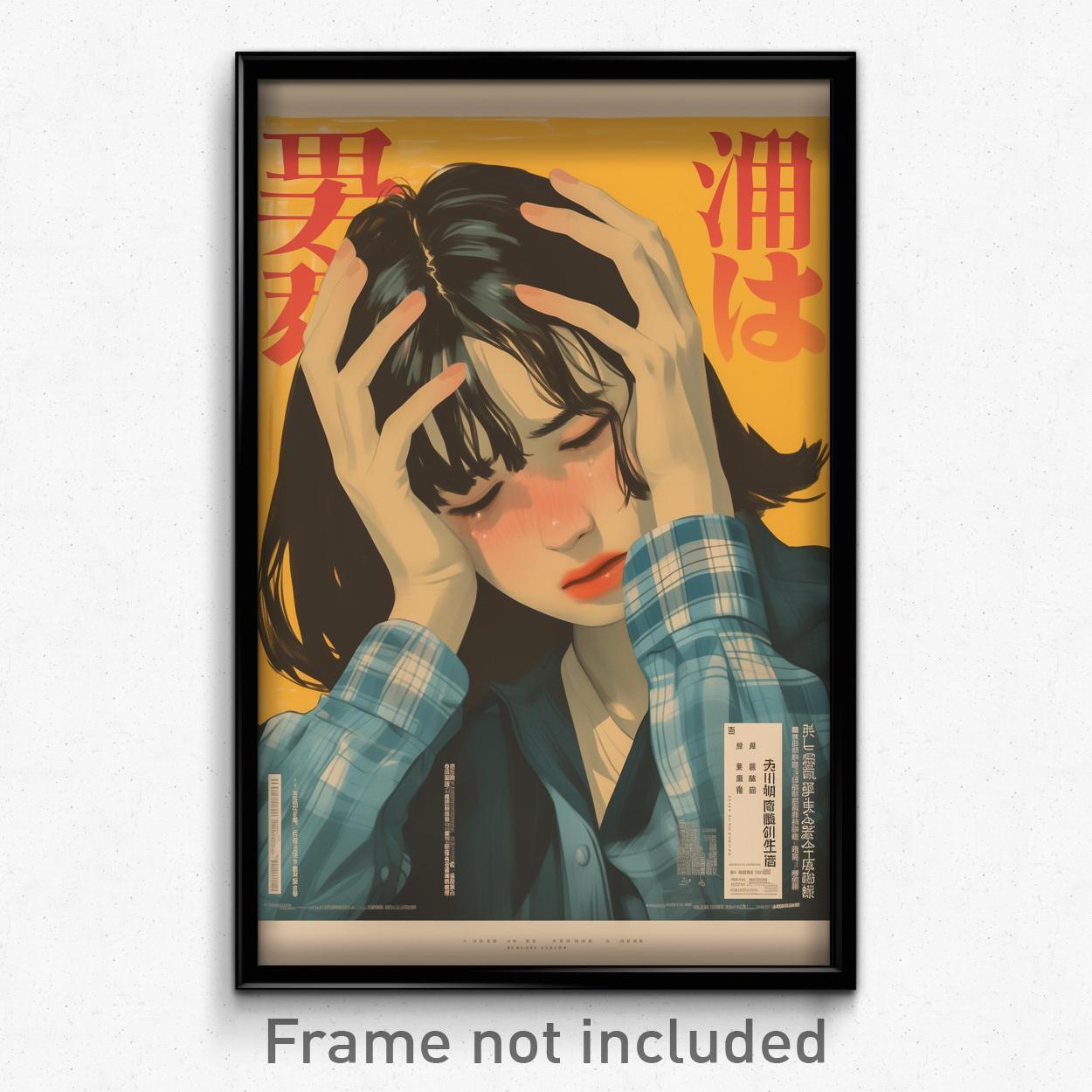 Vietnamese Movie Poster - Girl Feeling Despair, Imaginative Buckle (Art Print)