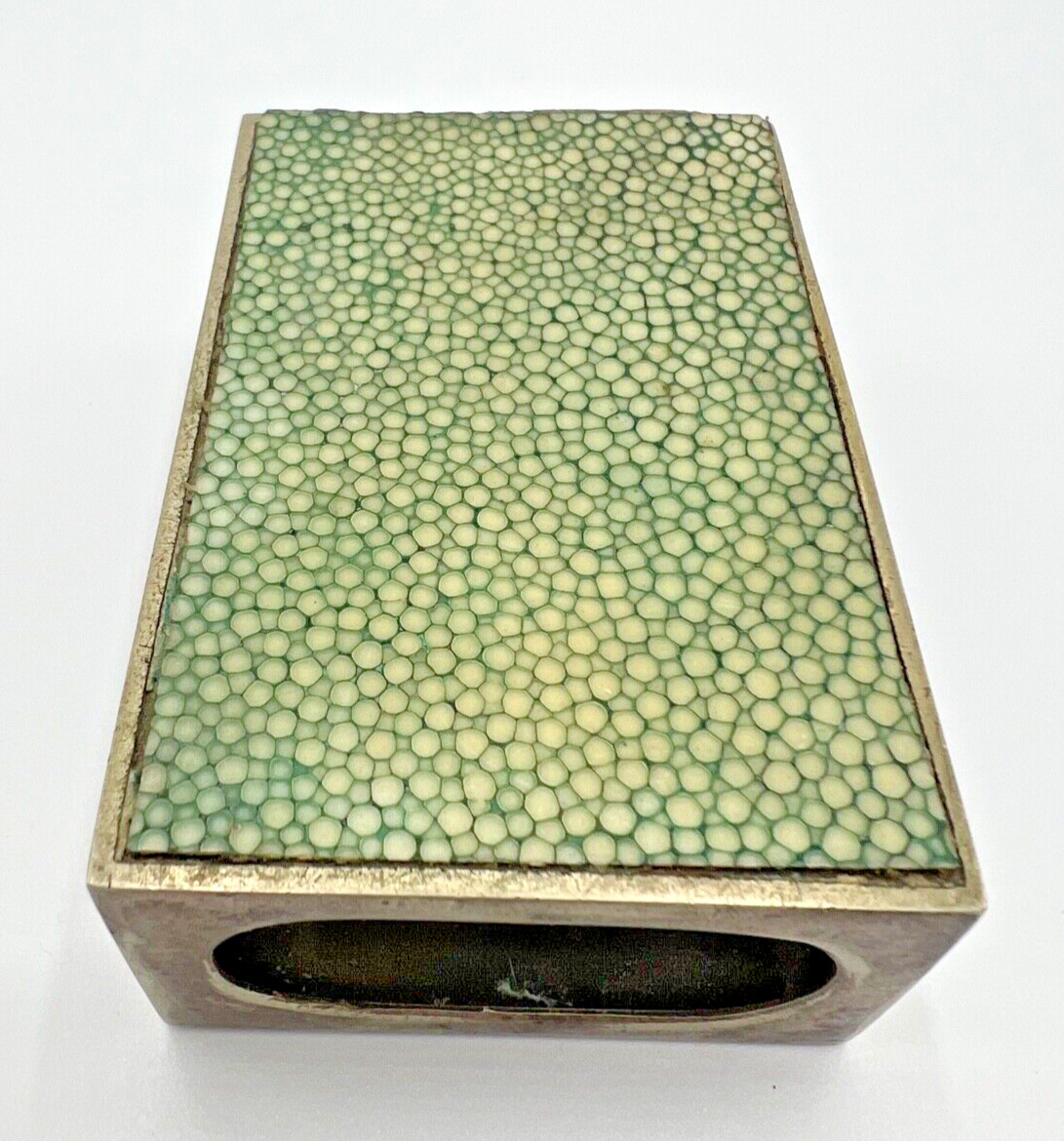 Antique SHAGREEN Silver Match Holder Cover, AS IS Restoration Needed, England