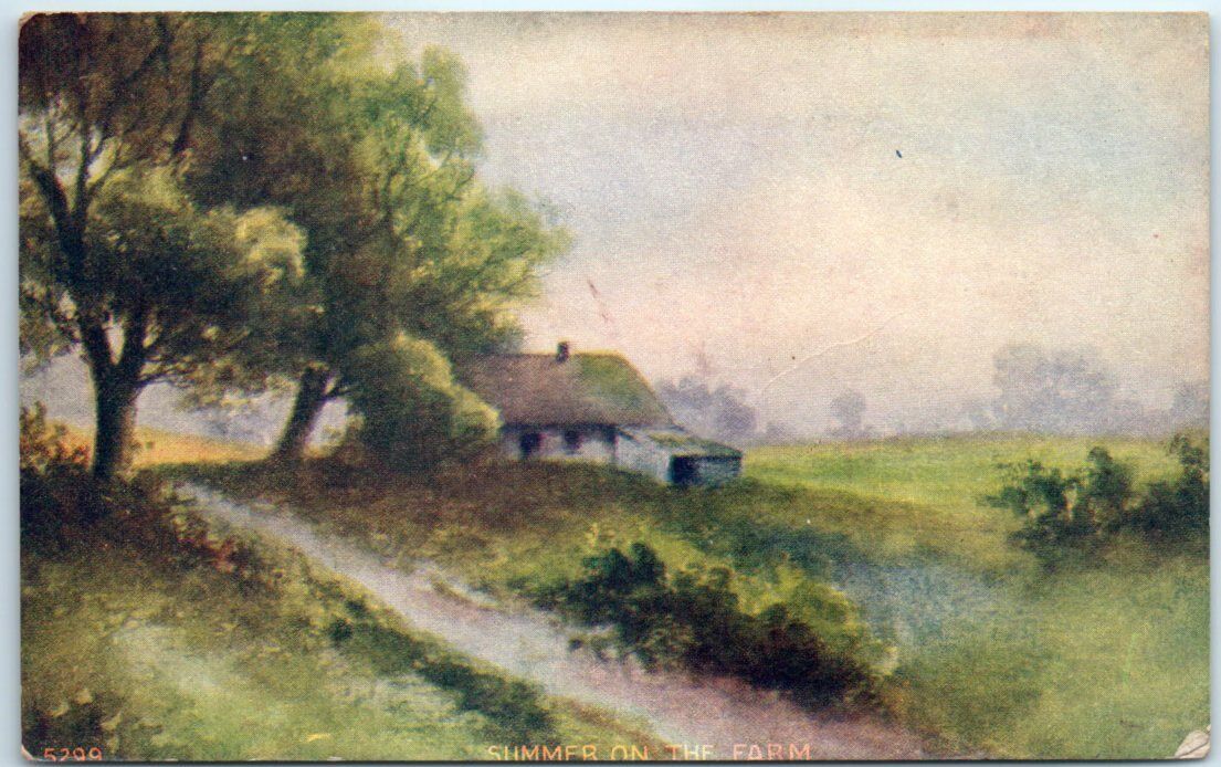 Postcard - Summer on the Farm - Landscape Scene Art Print