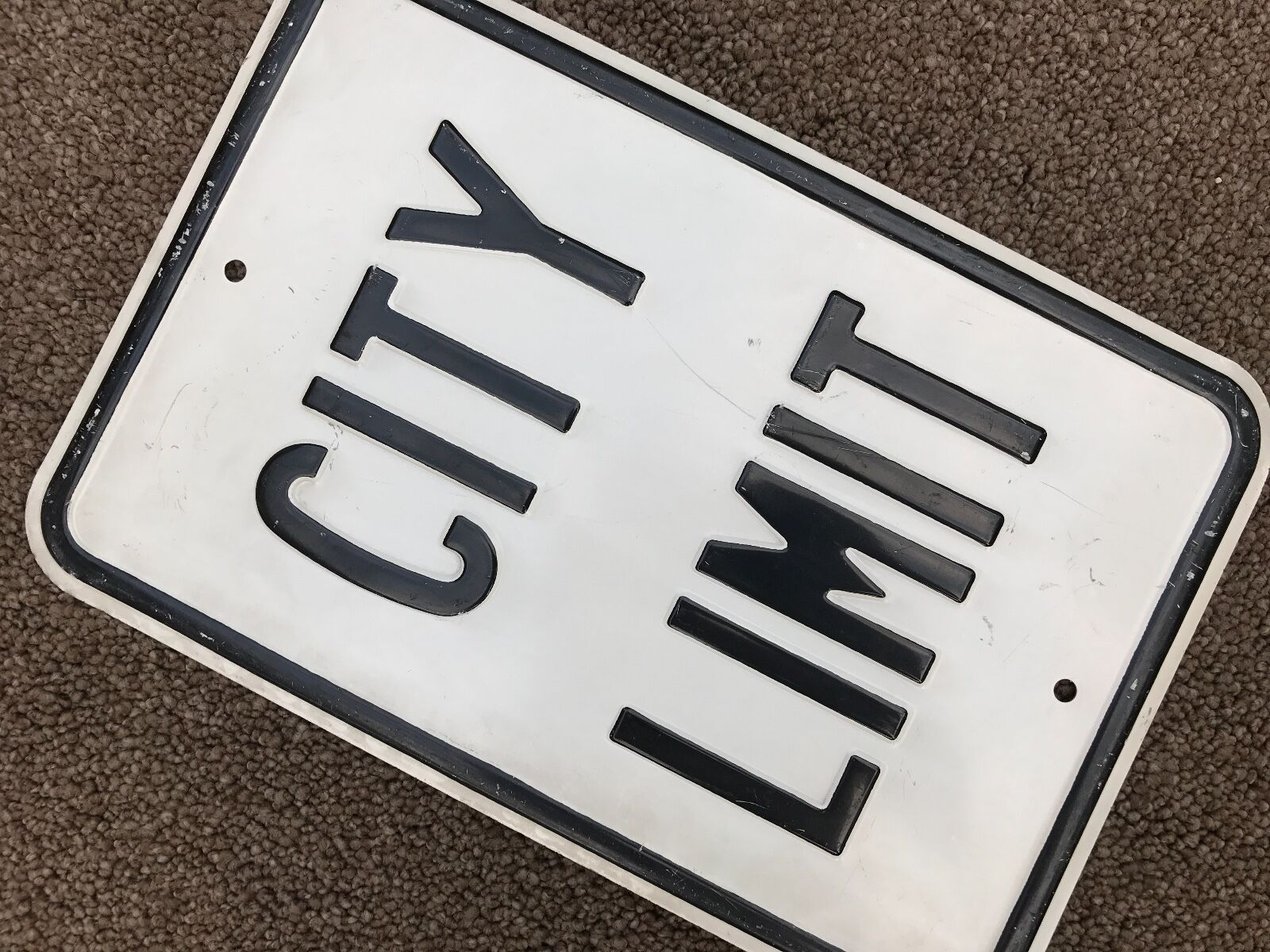 Rare, Vintage, Original CITY LIMIT Metal Sign / Man Cave Must  / N Mint 18 X 12\