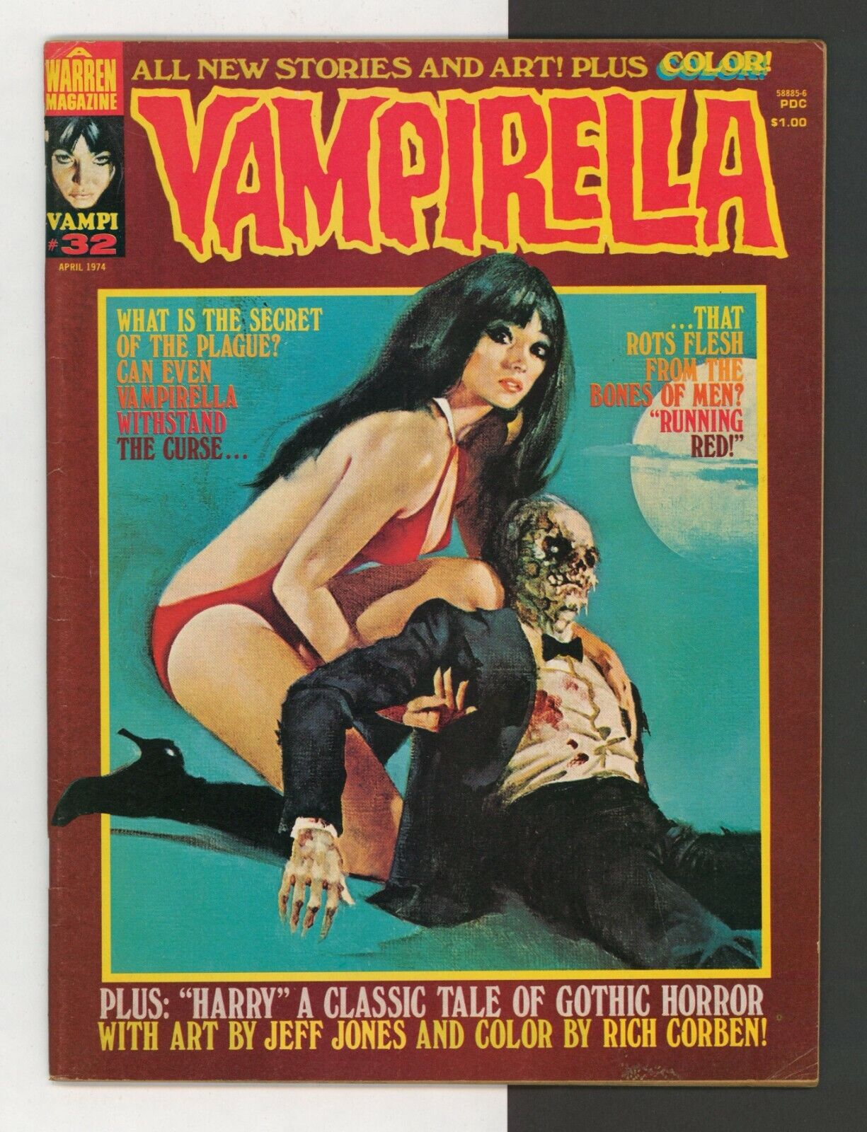 Vampirella #32, Magazine 1974, Warren Publishing, FN/VF Cover Enrich Torres