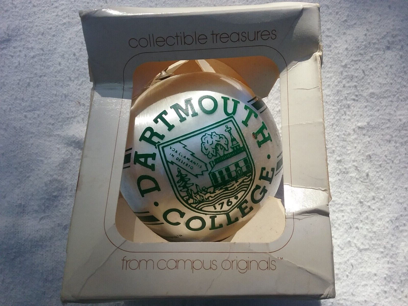 Vintage Dartmouth College Christmas Tree Ornament in Original Packaging VGC