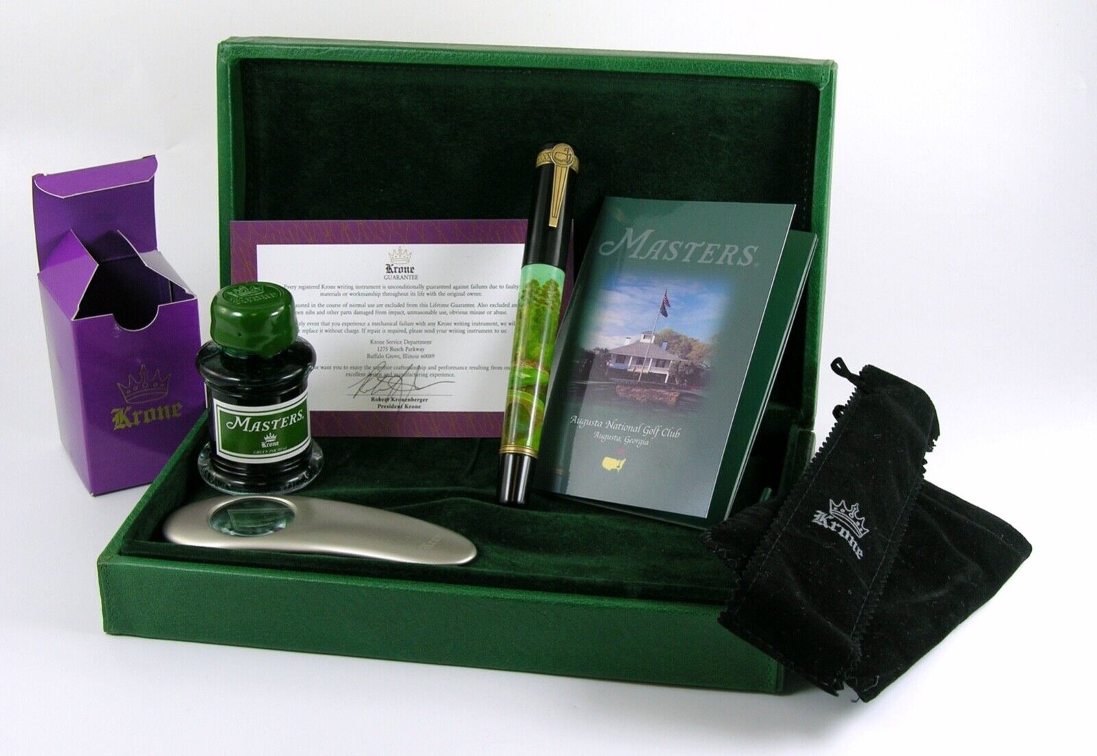Significant Masters Tournament Augusta National Hand painted Krone Fountain Pen