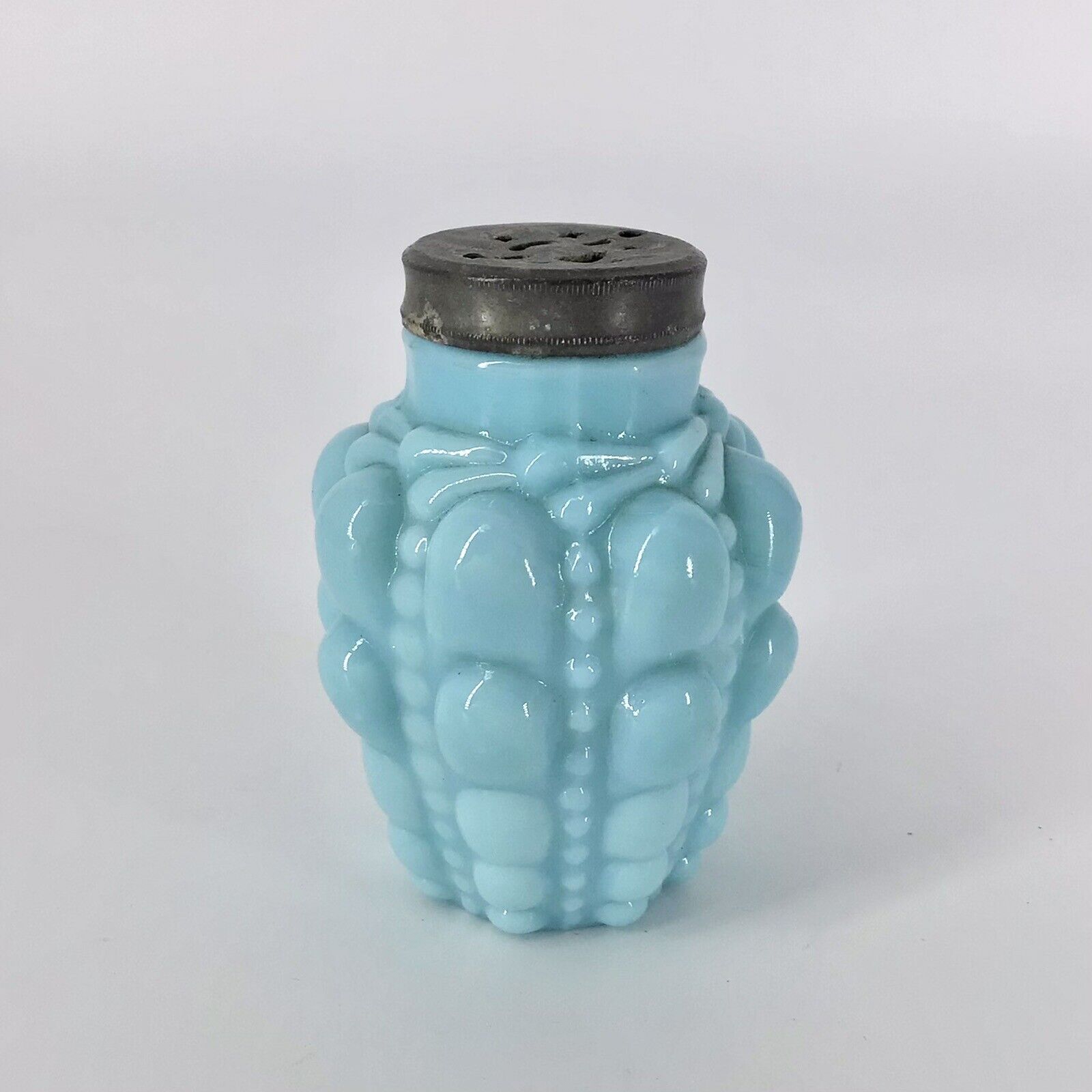 Victorian EAPG Consolidated Blue Milk Glass Shaker c.1895
