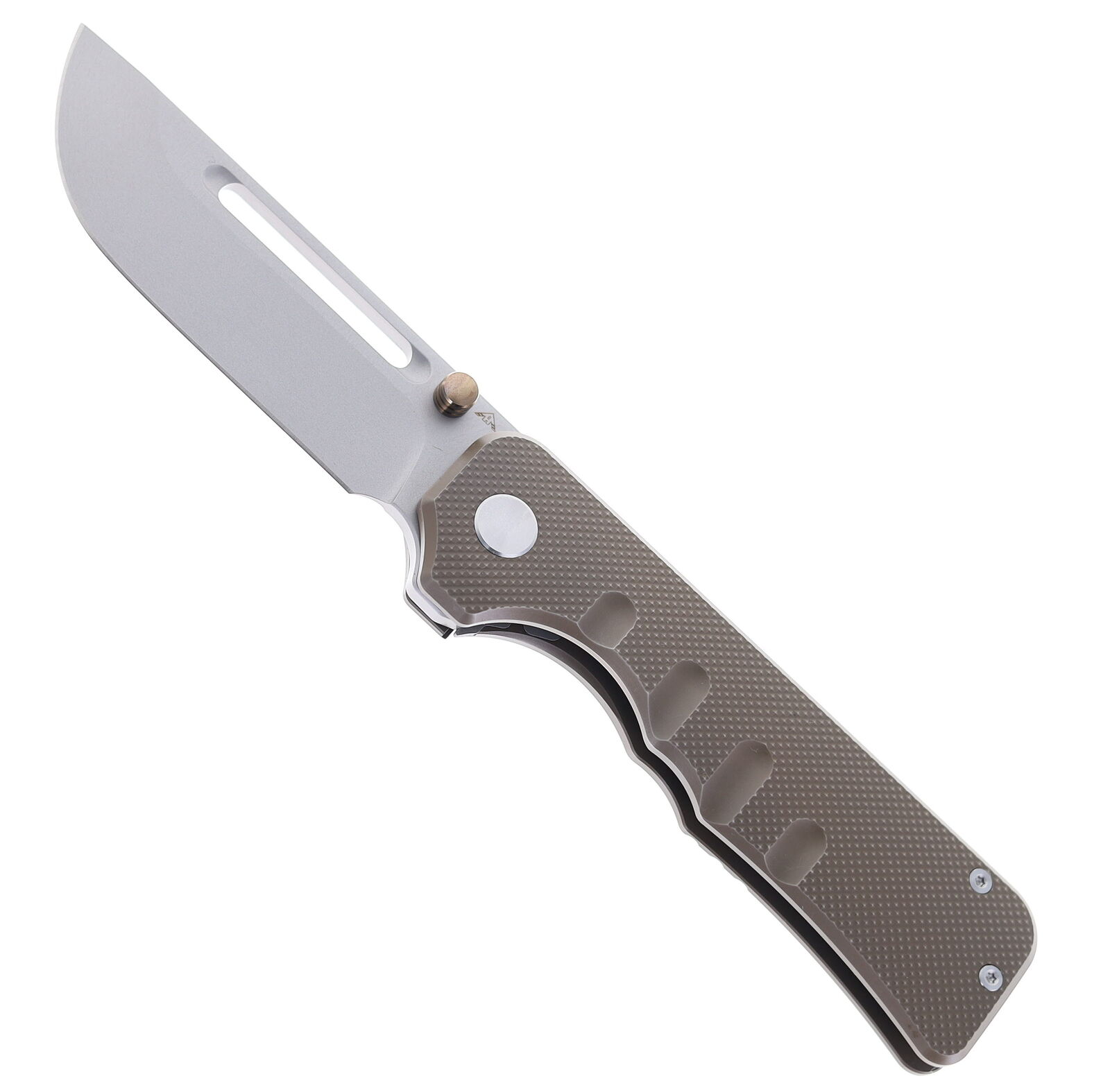Miguron Ameight Folding Knife Bronze Ti Handle S90V Plain Edge SW AM8-004WBN