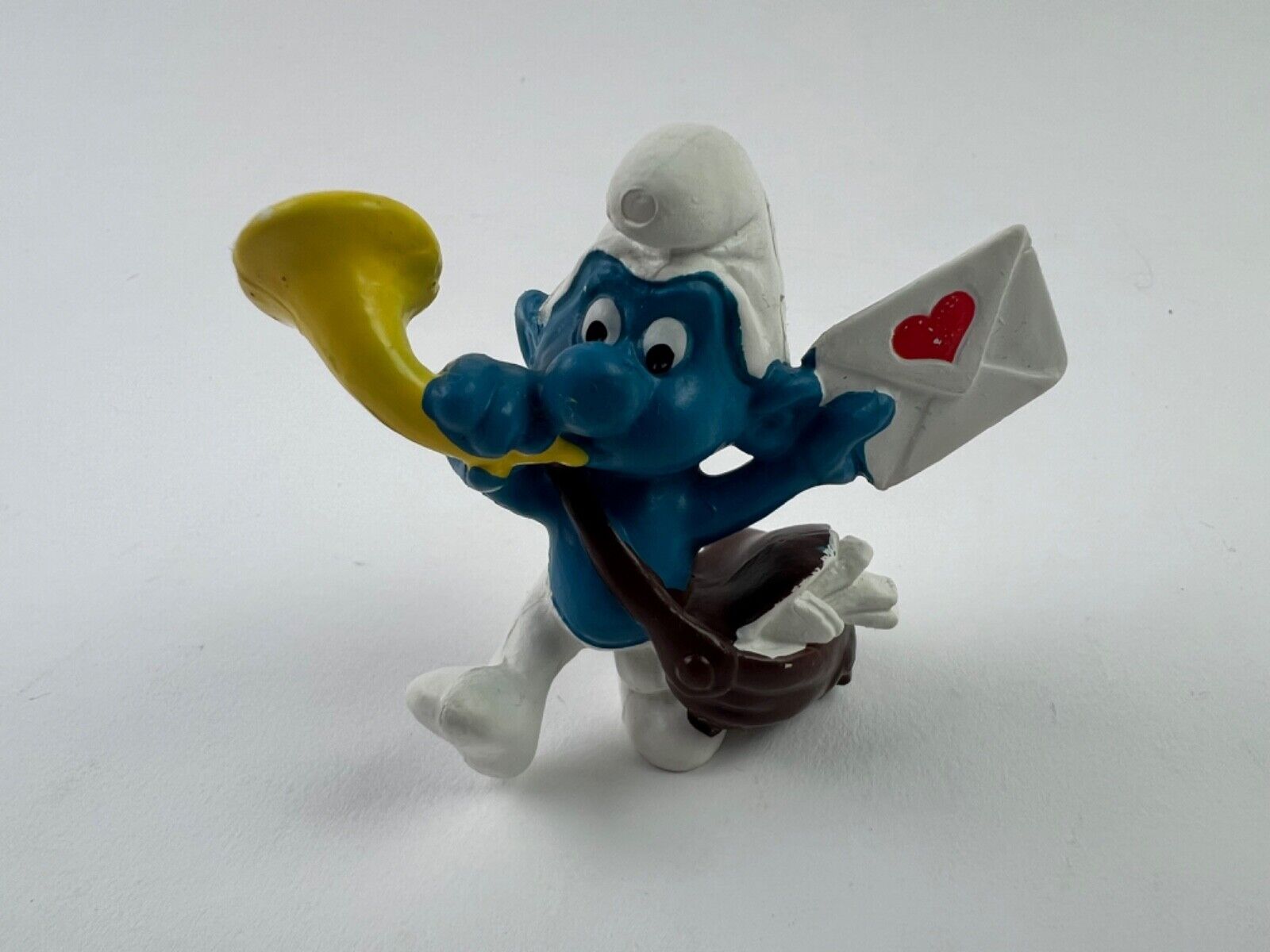 Peyo Postman Mail Smurf Vintage Smurf Figurine 1978 Hong Kong