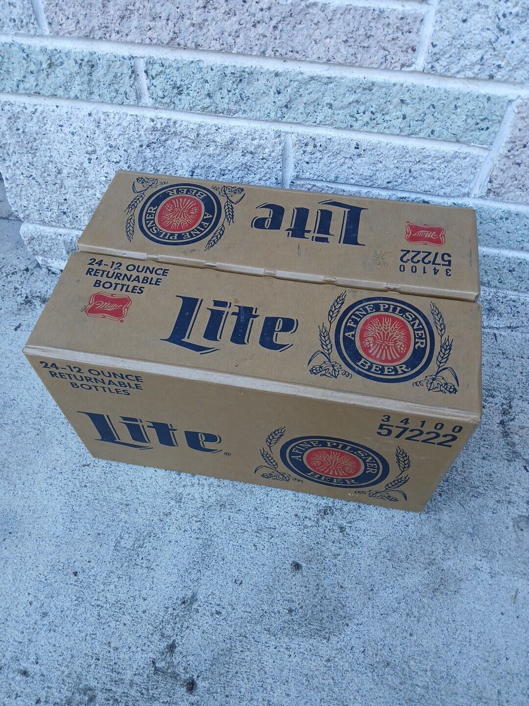 Vintage Miller Lite Cardboard beer Box