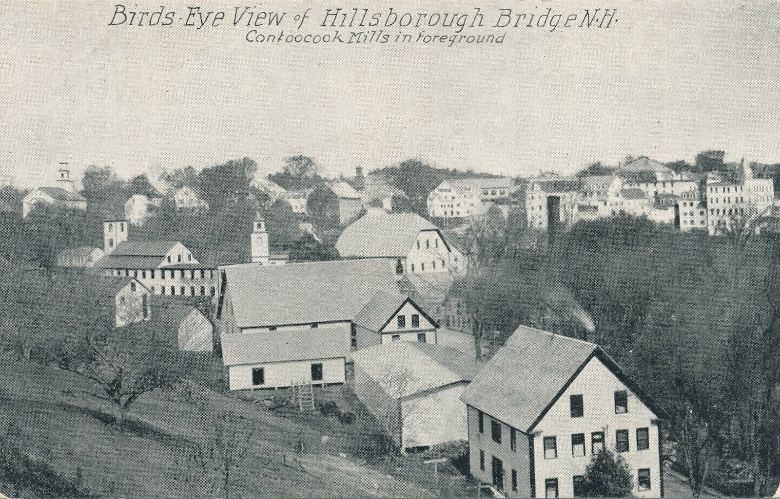 HILLSBOROUGH NH – Hillsborough Bridge showing Contoocook Mills Hillsboro