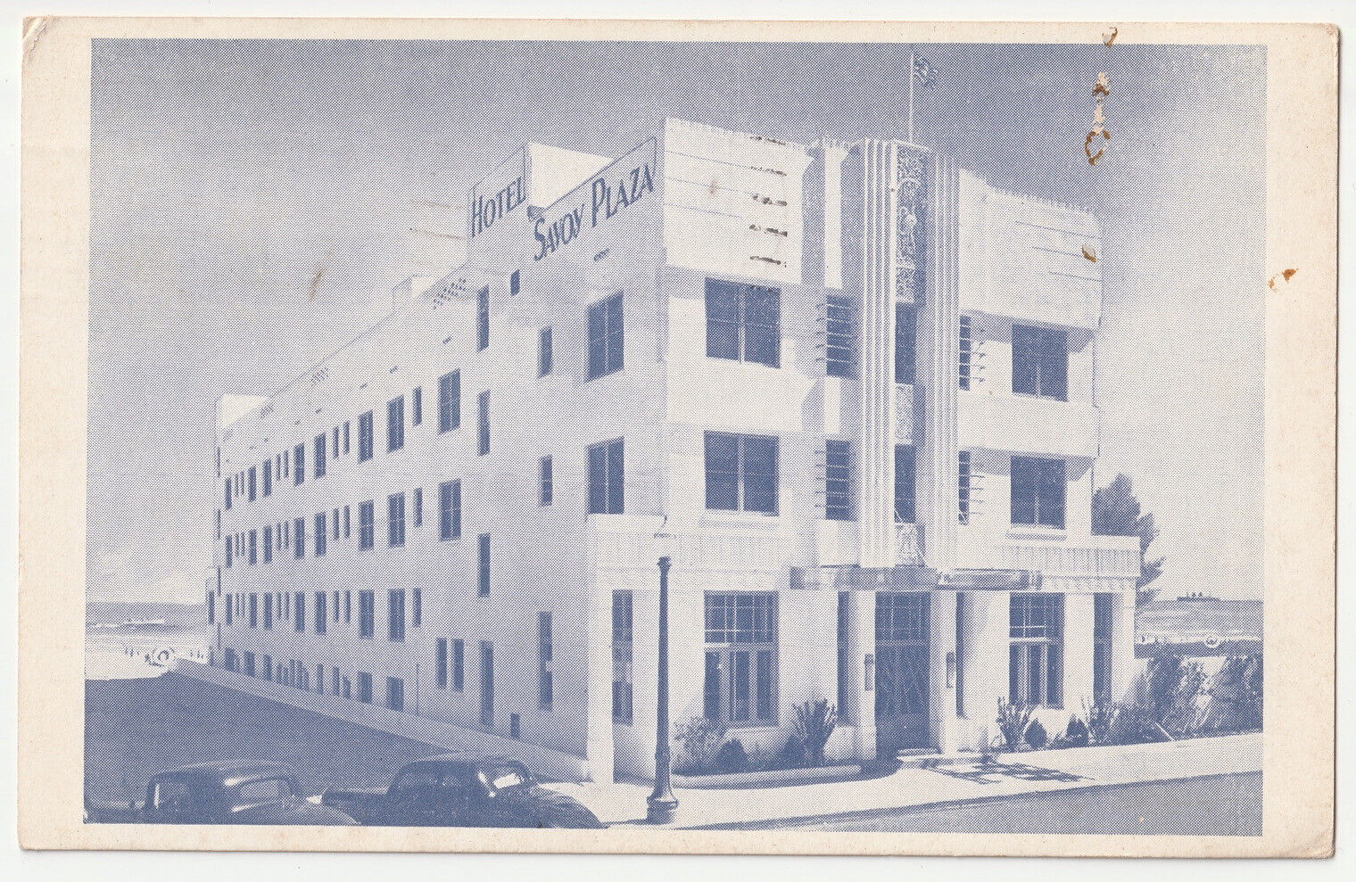 1930s Art Deco Savoy Plaza Hotel Miami Beach Florida Ocean Drive Photo Postcard