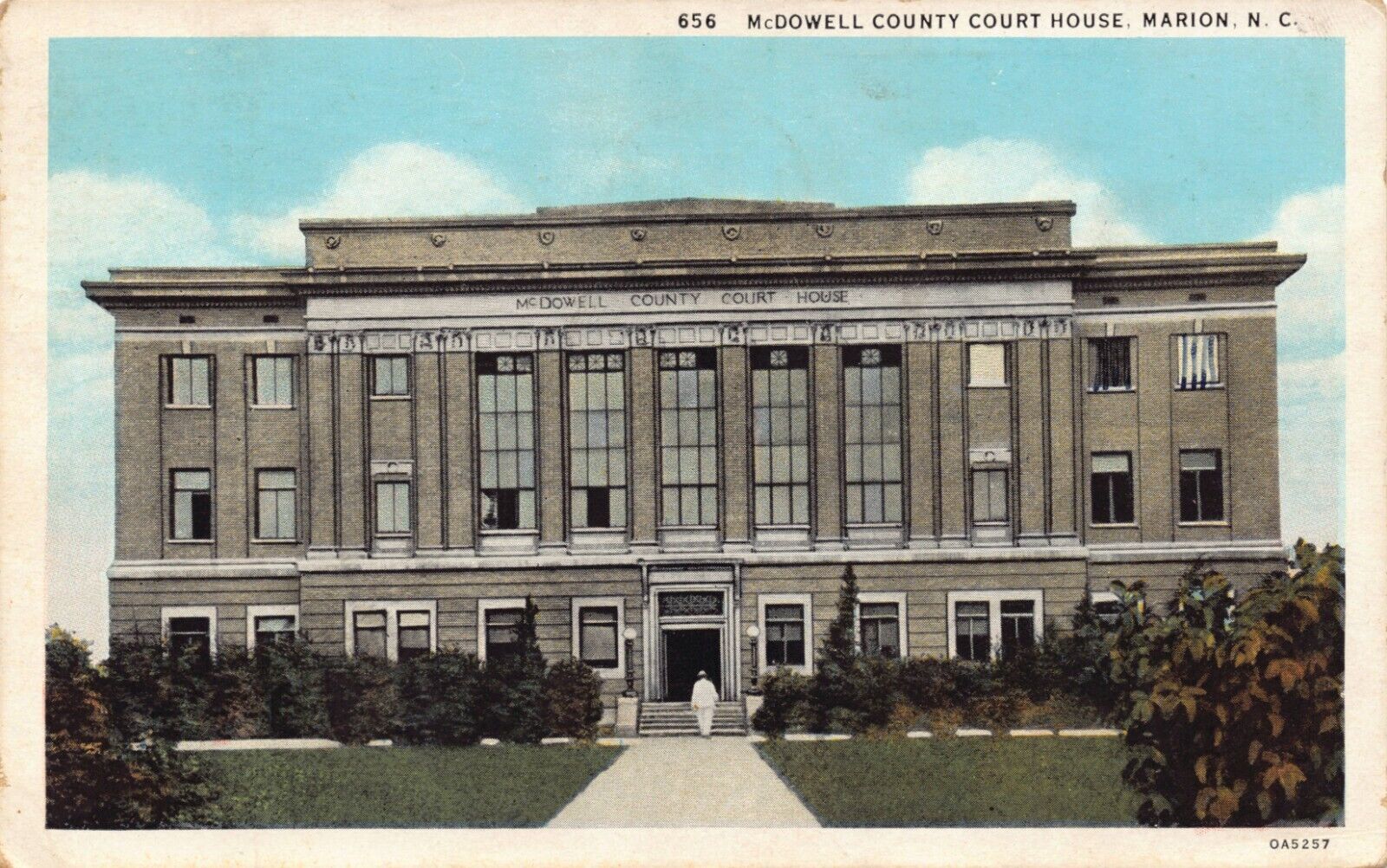 NC~NORTH CAROLINA~MARION~MCDOWELL COUNTY COURT HOUSE~MAILED 1937