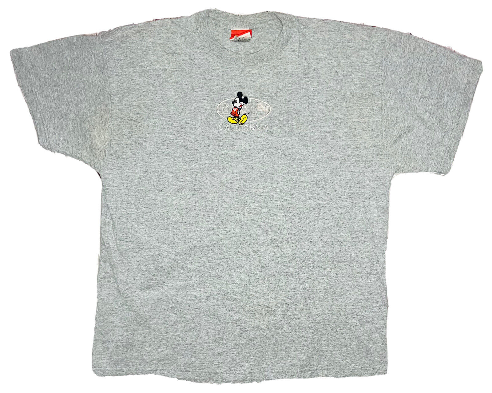 *VINTAGE* Disney California Mickey Mouse Gray Unisex Shirt; Size 2XL