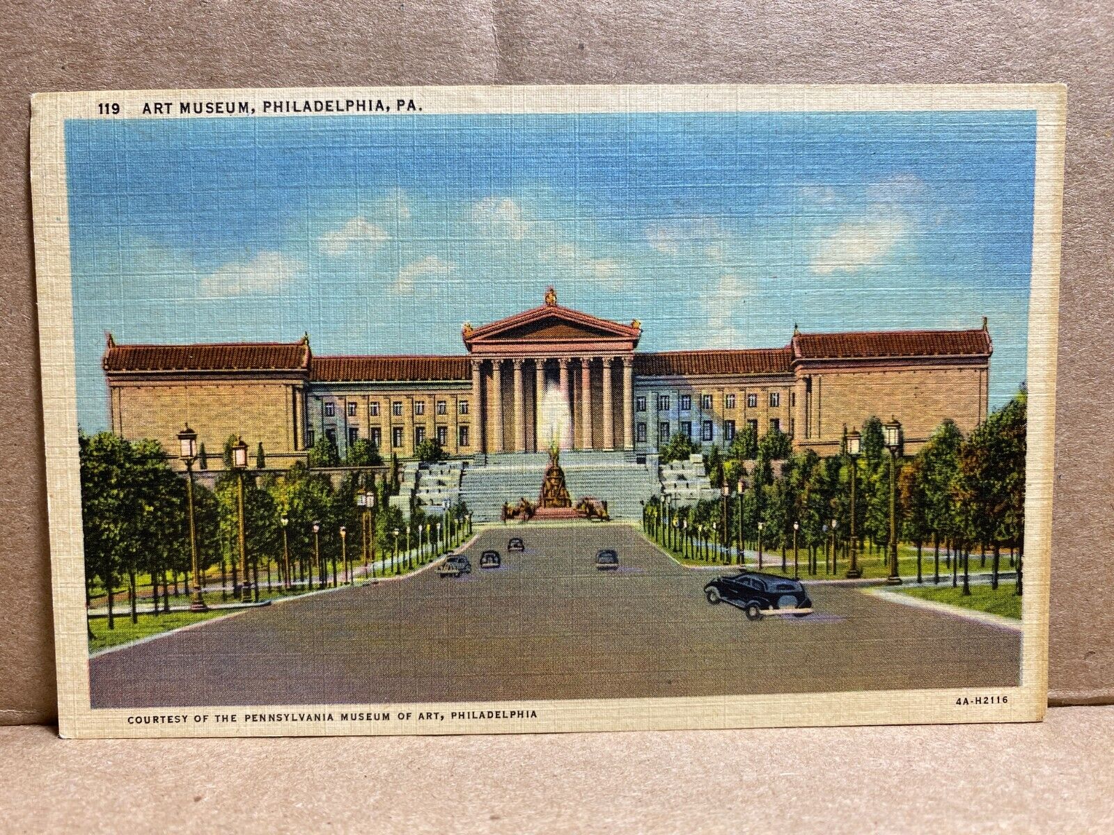 Art Museum Philadelphia Pennsylvania Linen Postcard No 1099