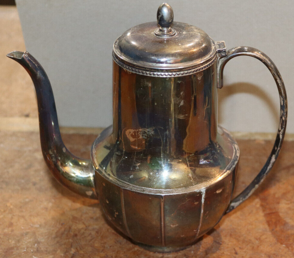 Antique Art Deco Metal Alpacca Coffee Tea Pot
