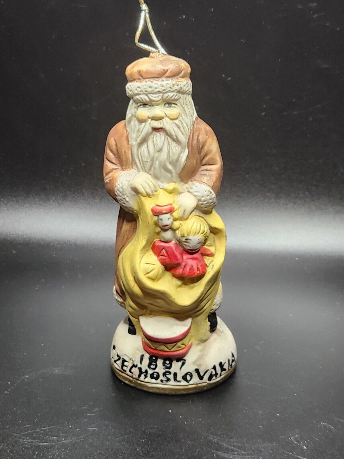 Santa Claus Old World Figure Czechoslovakia 1897 Ceramic Figurine 5\