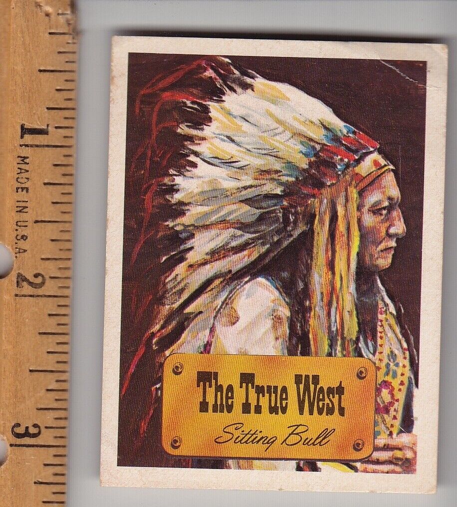 Sitting Bull - 1977 Kellogg\'s The True West - Card #1 of 10 in the series